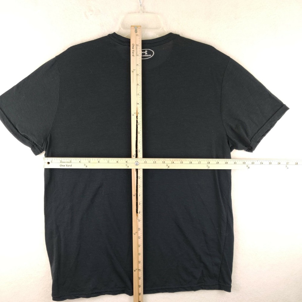 Under Armour Black H Run Athletic‎ Fit Baseball Tee Shirt Size XL - Picture 6 of 8